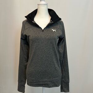 Victoria Secret PINK Quarter Zip Pullover Gray